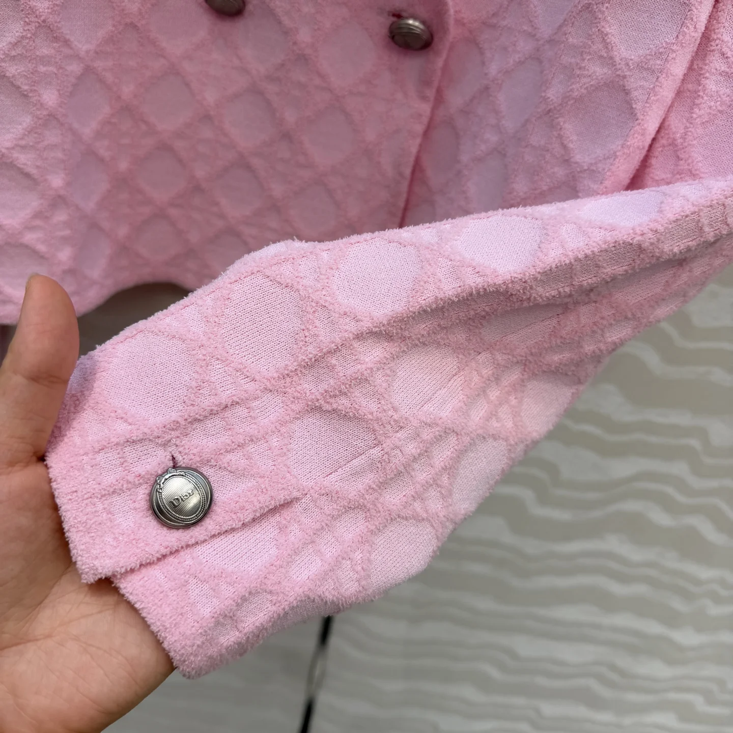 DIOR Jackets Knit Yarn Pink 36-40 C20202609062756 - Image 7
