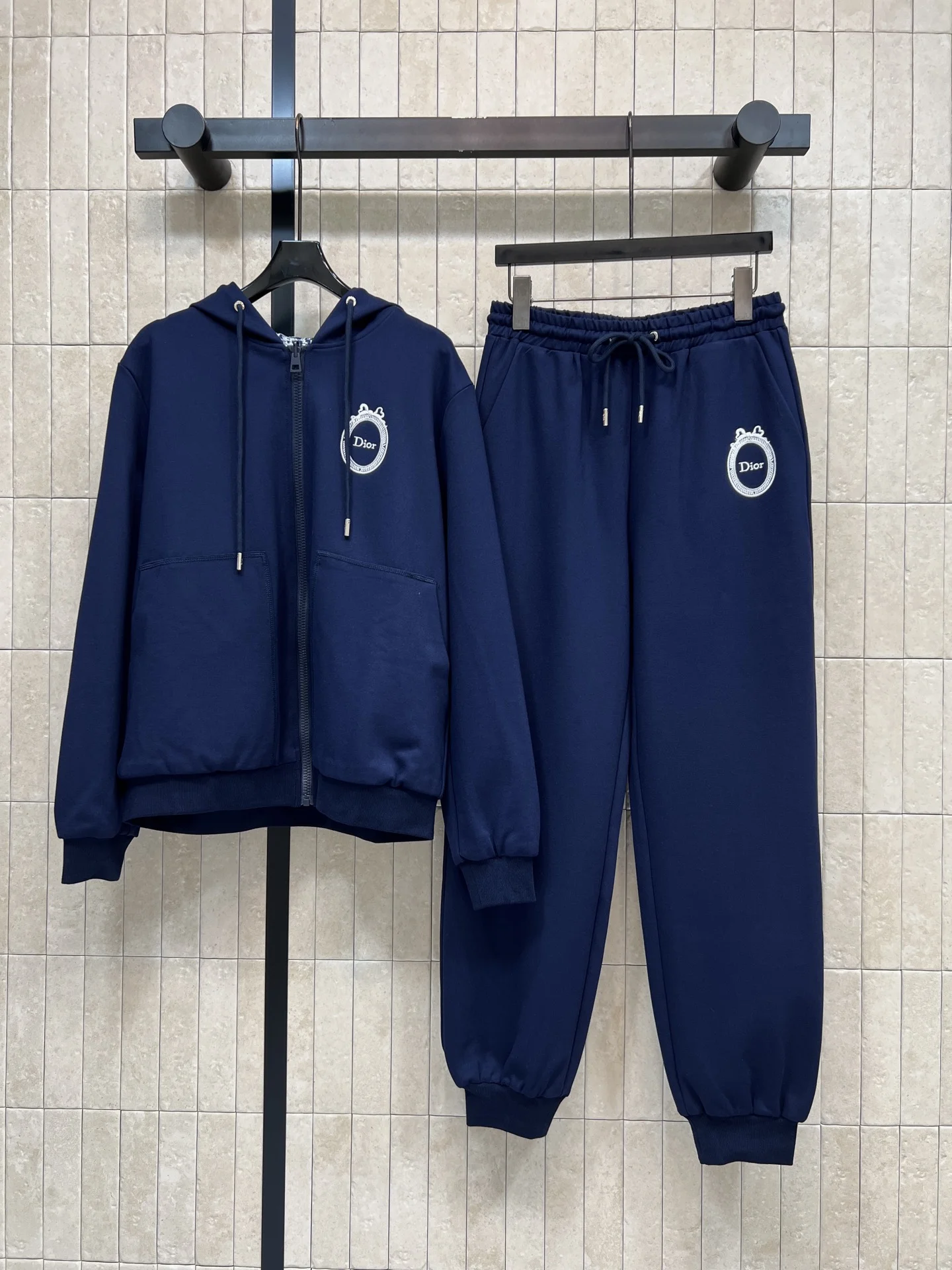 DIOR Jackets Navy Blue-White S-L D15202609061628