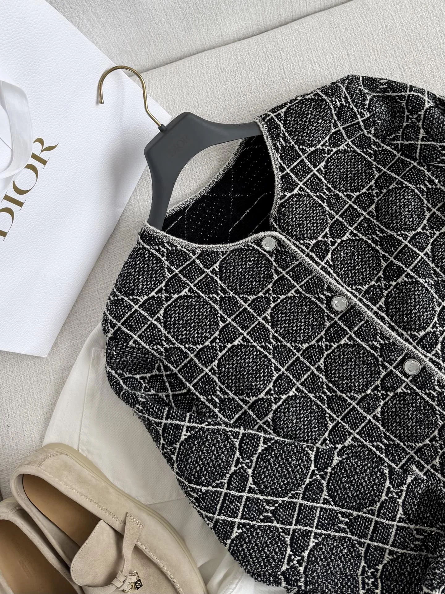 DIOR Jackets Special Yarn Black-White S-L D95202609062003 - Image 2