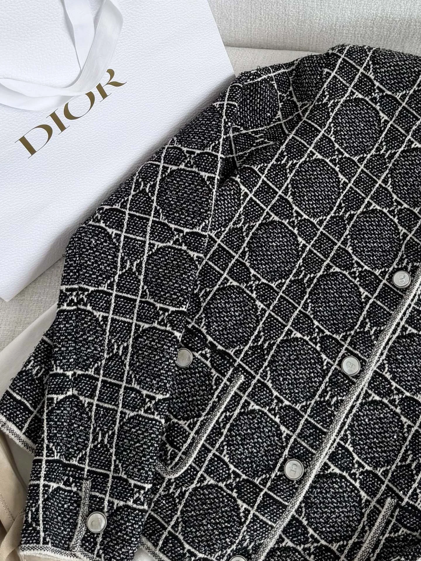 DIOR Jackets Special Yarn Black-White S-L D95202609062003 - Image 3
