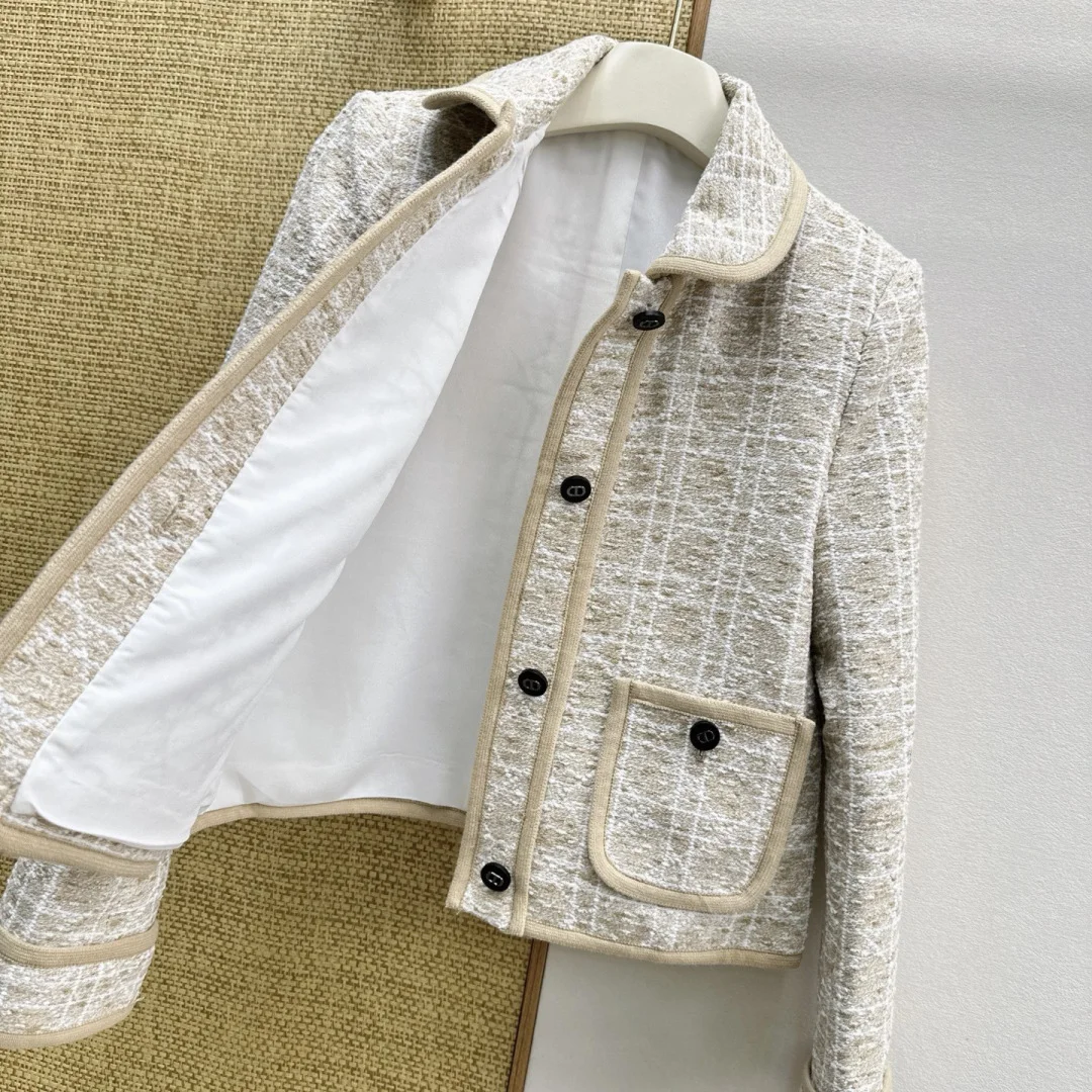 DIOR Jackets Tweed Beige-Black S-L C25202609061434 - Image 8