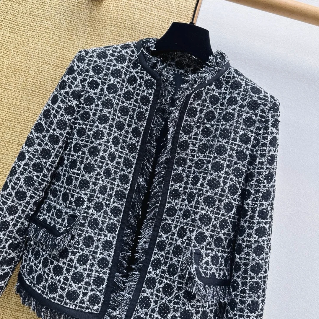 DIOR Jackets Tweed Black-White S-XL C05202609063283 - Image 2