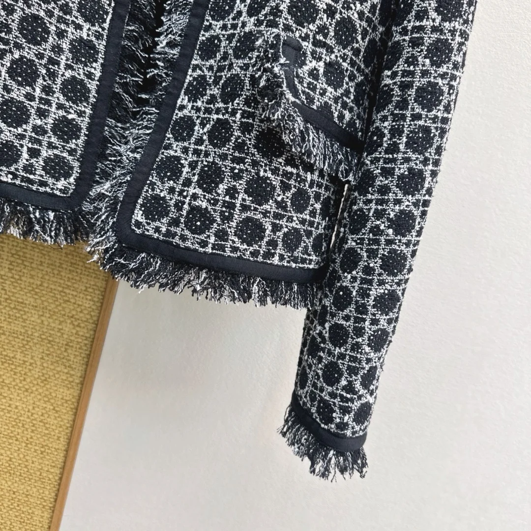 DIOR Jackets Tweed Black-White S-XL C05202609063283 - Image 6