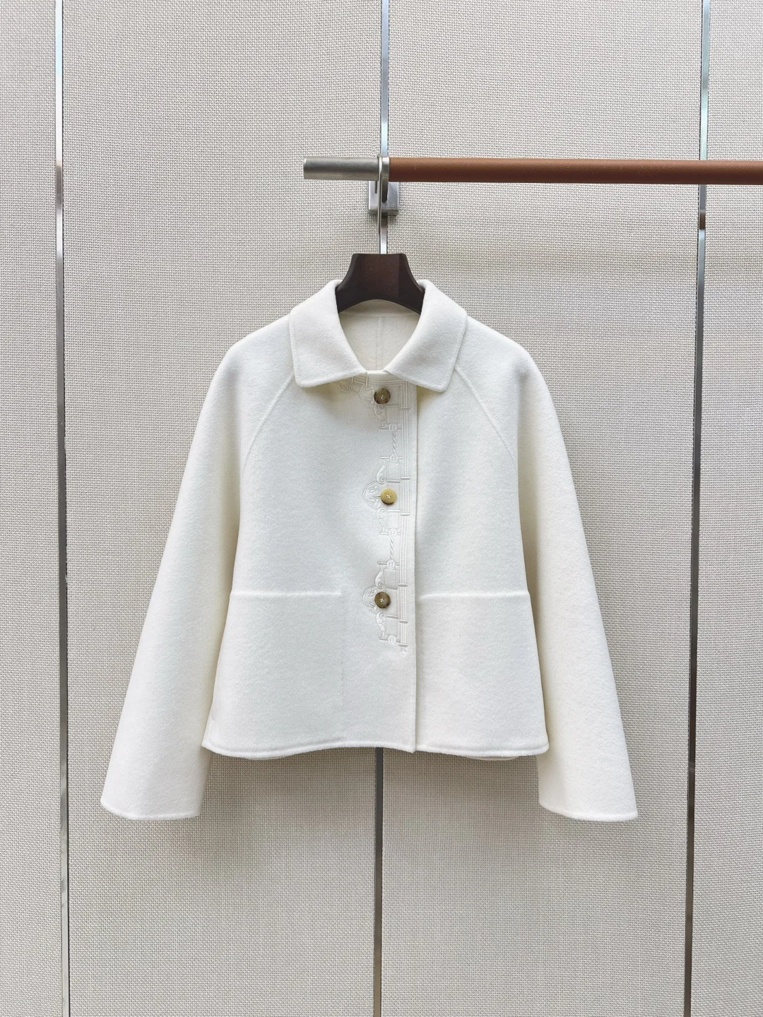 DIOR Jackets Wool Cashmere White-Gold S-L F30202609060608