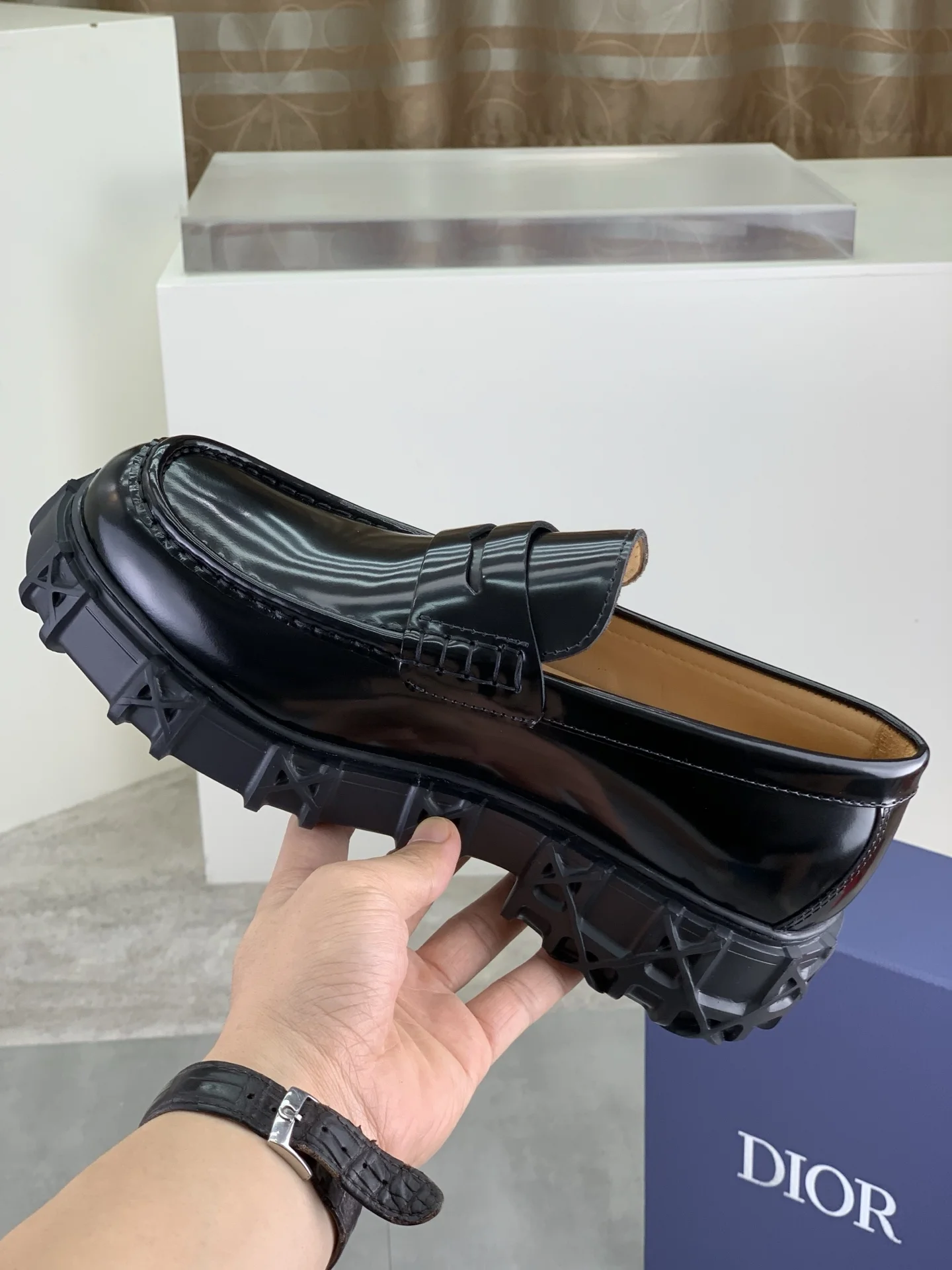 DIOR Loafers Calfskin Leather Black EU39-44 C80202609111080 - Image 6