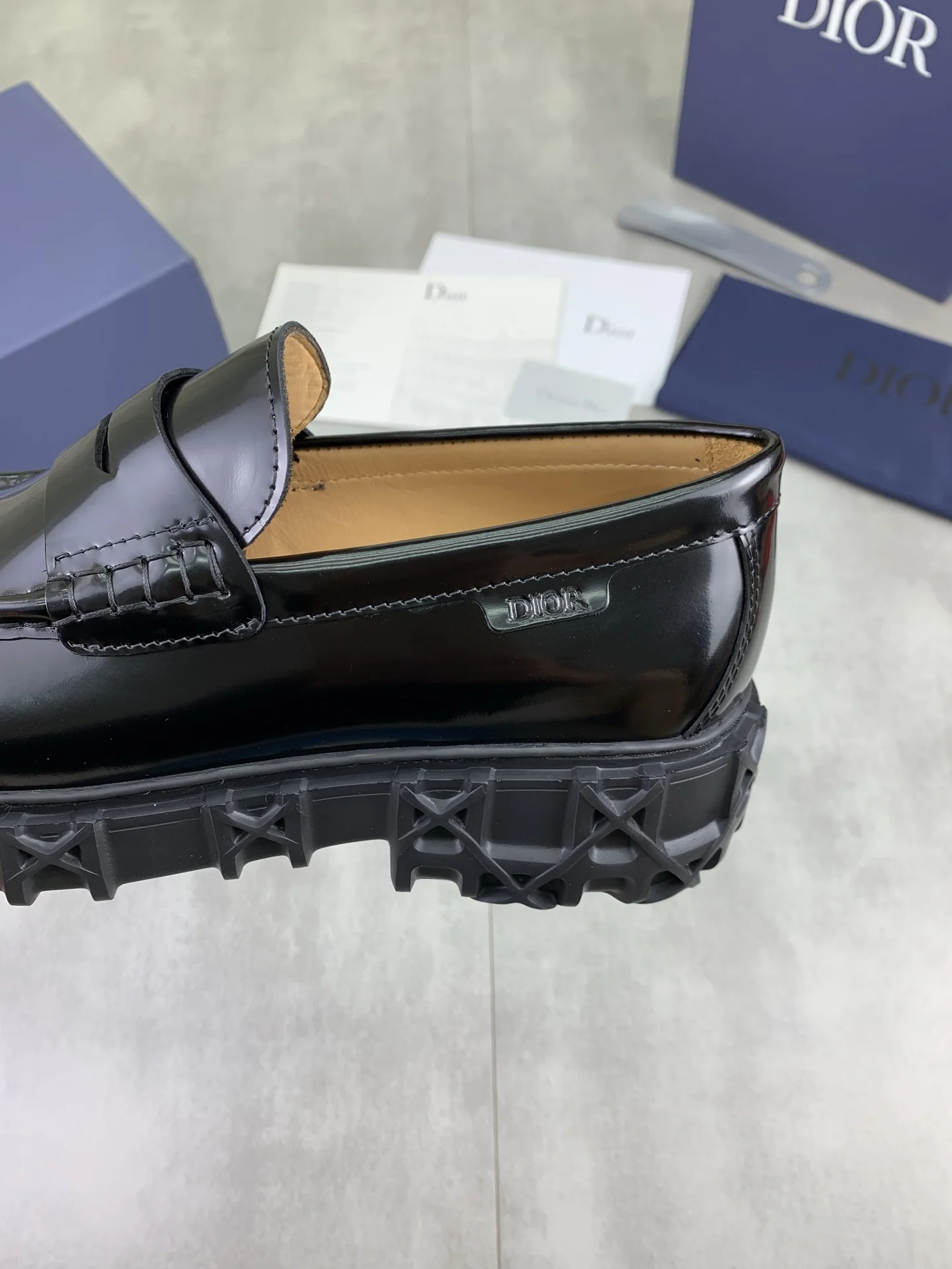 DIOR Loafers Calfskin Leather Black EU39-44 C80202609111080 - Image 7