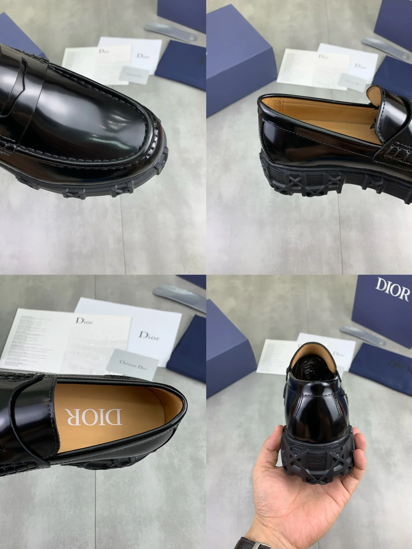 DIOR Loafers Calfskin Leather Black EU39-44 C80202609111080 - Image 9