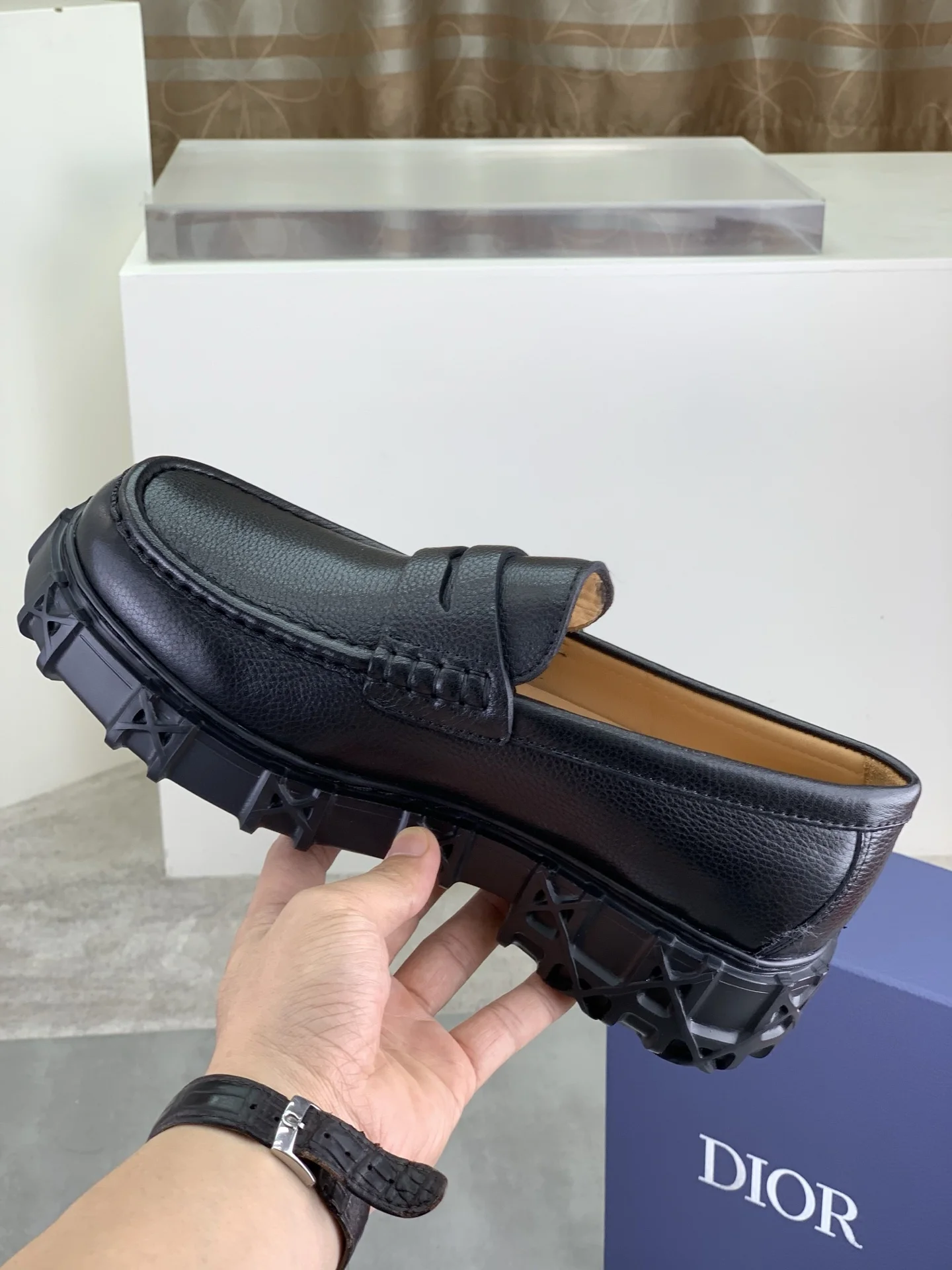 DIOR Loafers Calfskin Leather Black EU39-44 C80202609111082 - Image 6