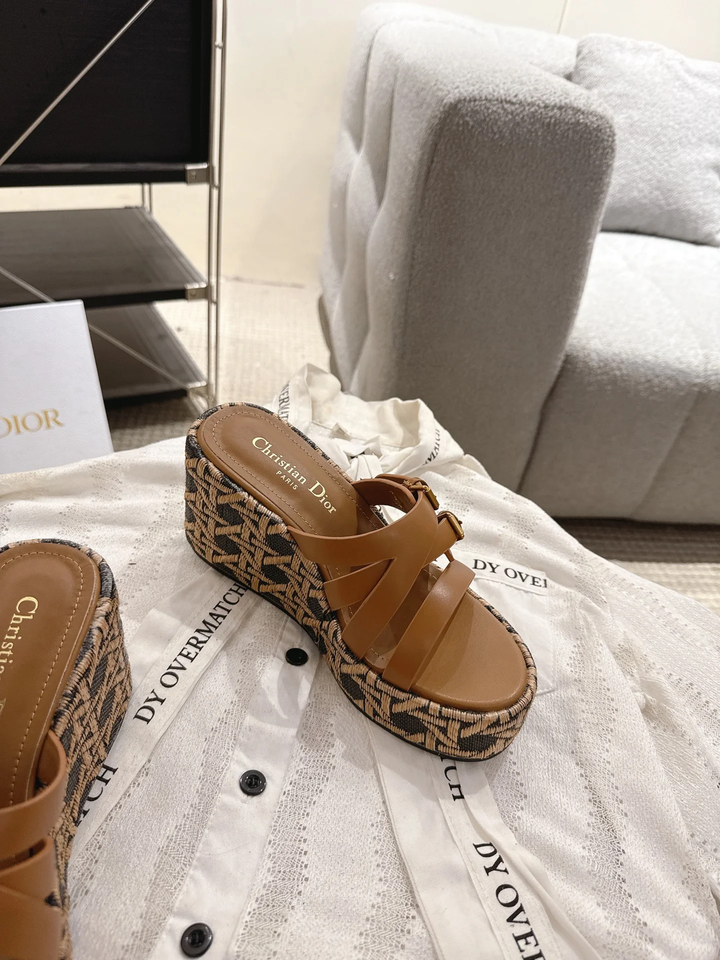 DIOR Mules Calf Leather Brown-Black EU35-40 B40202609111785 - Image 3