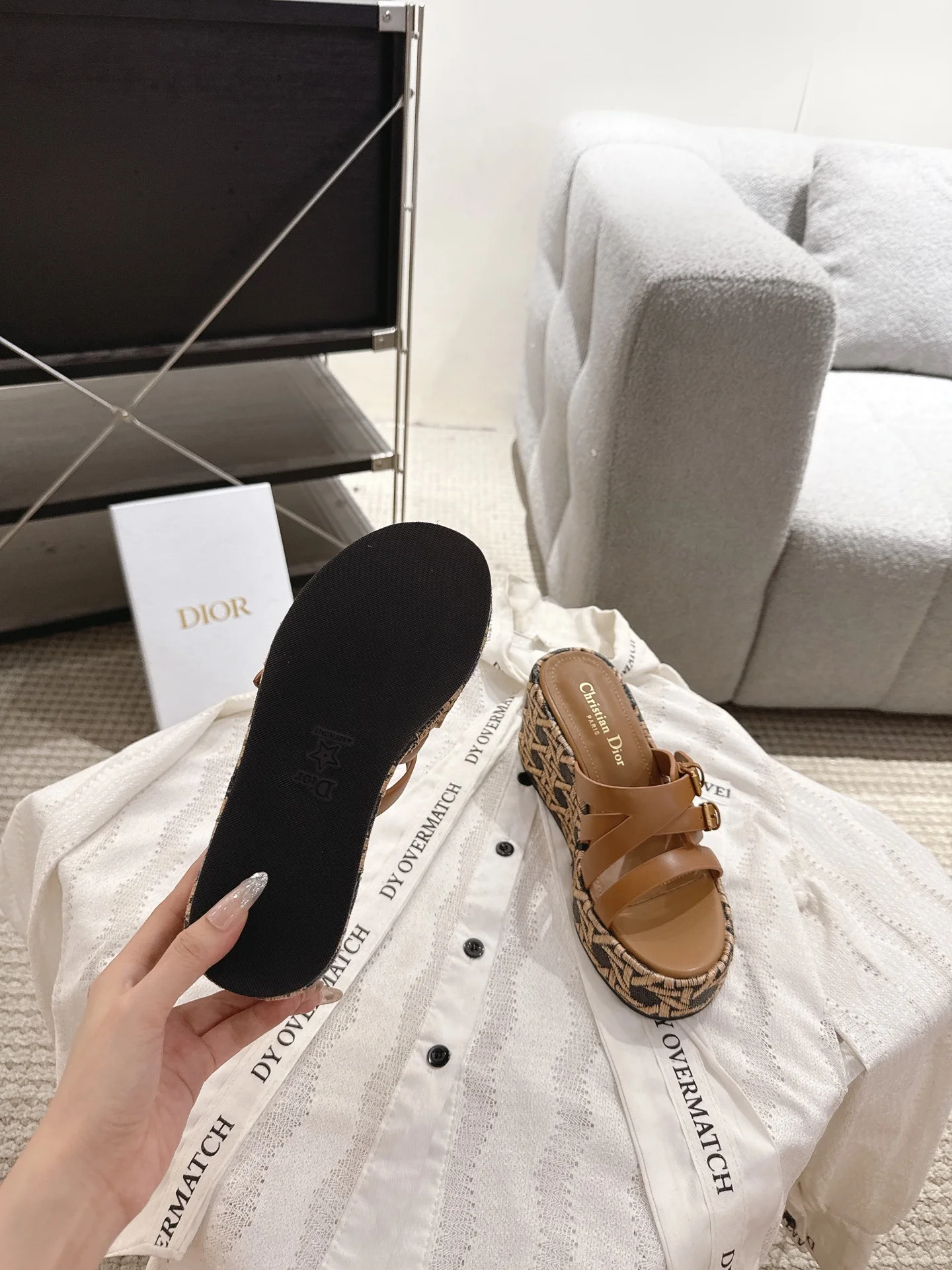 DIOR Mules Calf Leather Brown-Black EU35-40 B40202609111785 - Image 6