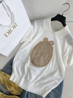DIOR Polos White-Beige S-L B55202609063086