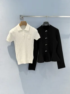 DIOR Polos White-Black S-L B50202609062300