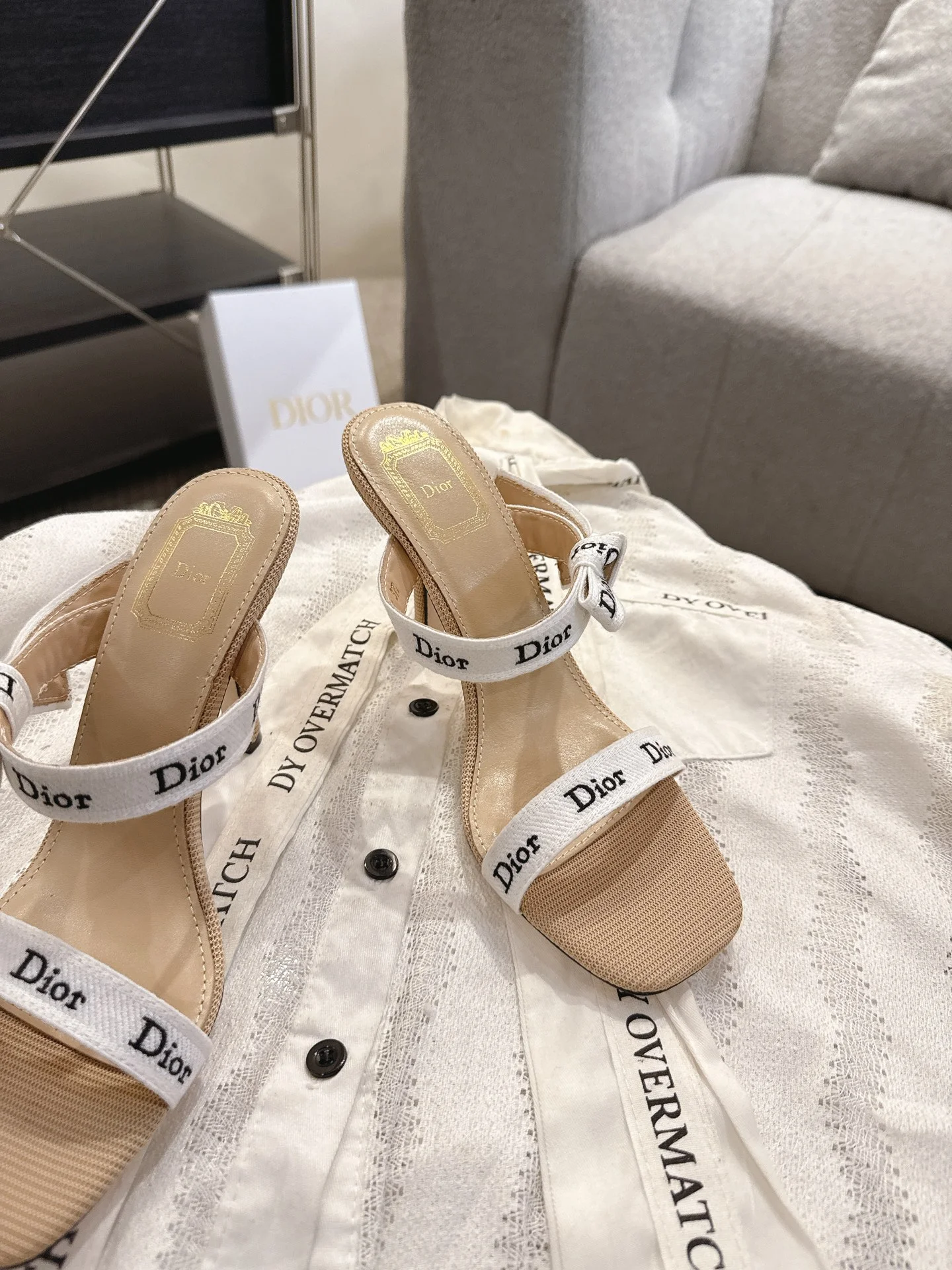 DIOR Sandals Beige-White B40202609111768 - Image 5