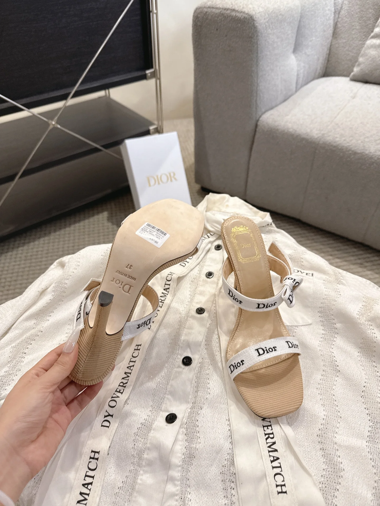 DIOR Sandals Beige-White B40202609111768 - Image 8