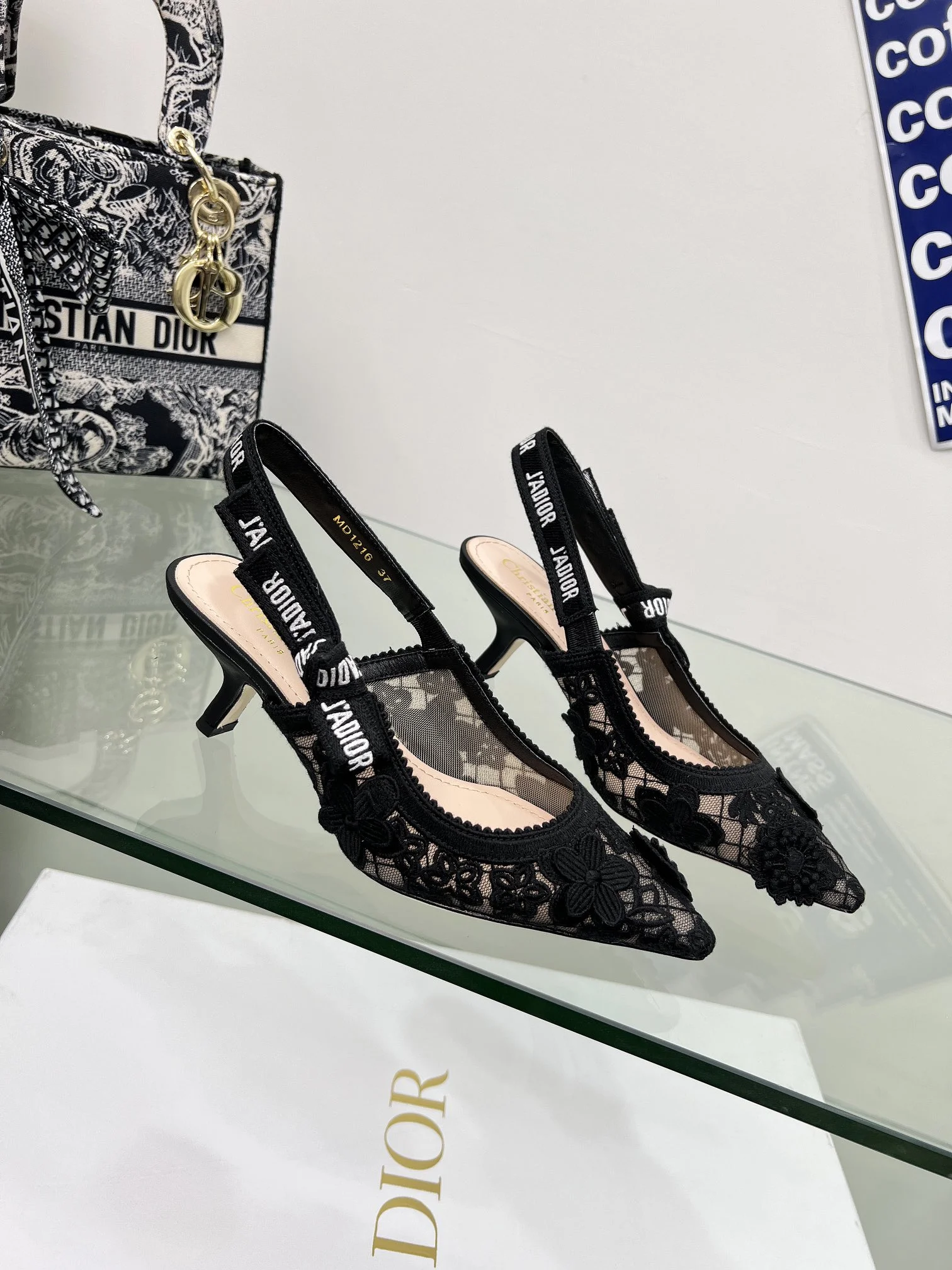 DIOR Sandals Embroidered Fabric Black EU33-44 B70202609111178 - Image 3