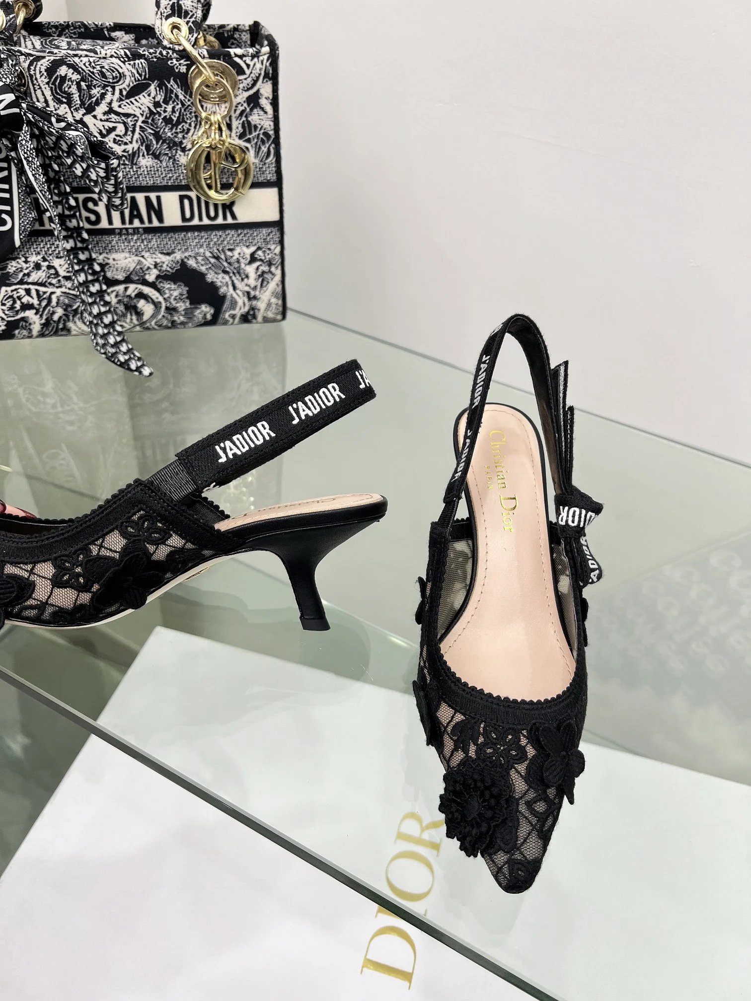 DIOR Sandals Embroidered Fabric Black EU33-44 B70202609111178 - Image 6