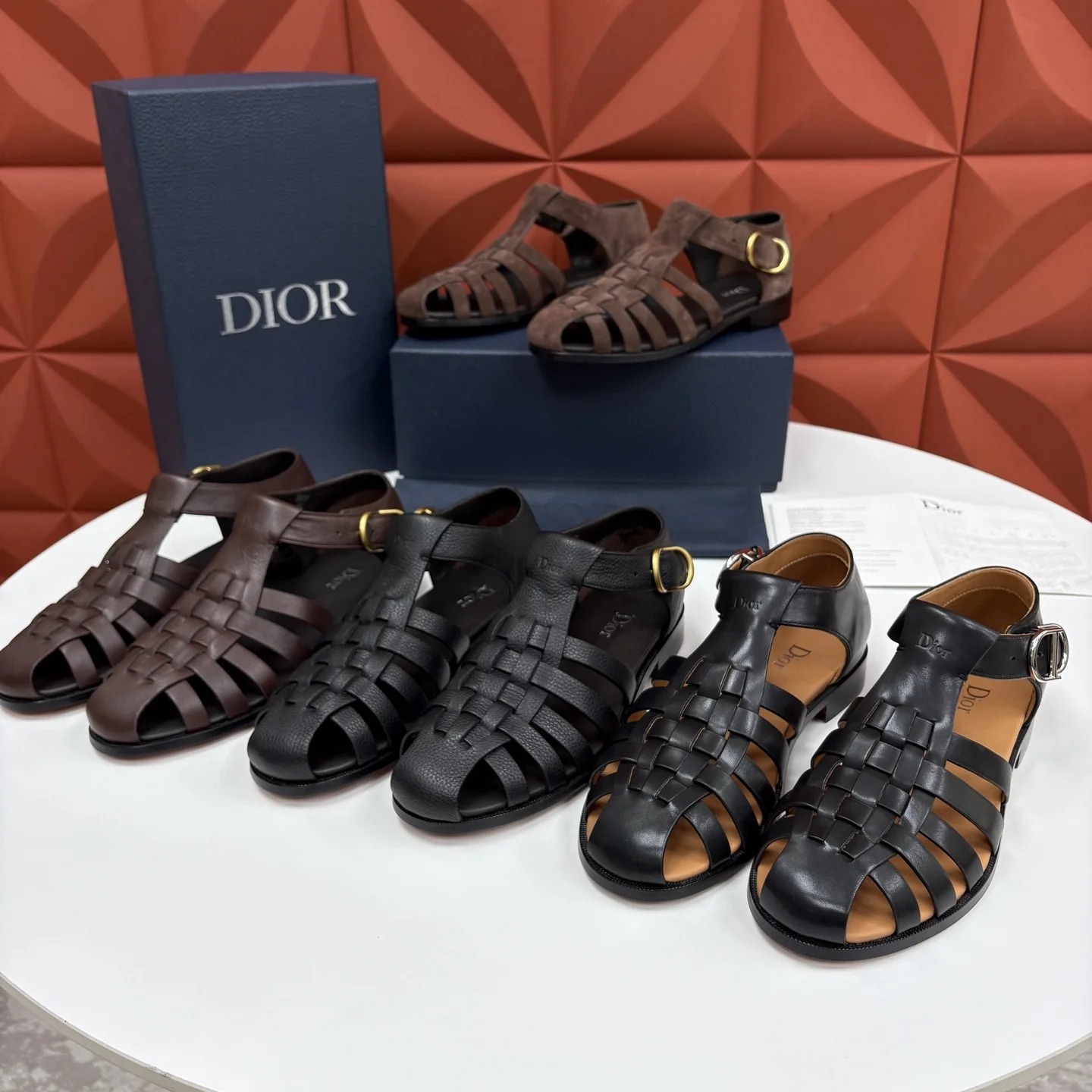 DIOR Sandals Leather Black-Silver EU39-44 D40202609110960 - Image 2
