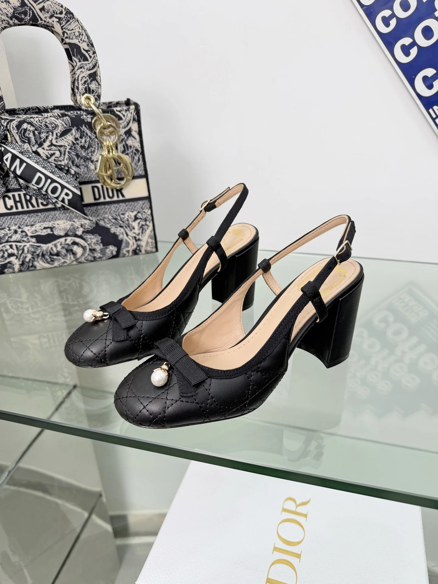 DIOR Sandals Metallic Leather Tweed Black-Gold EU34-43 B40202609111182 - Image 3