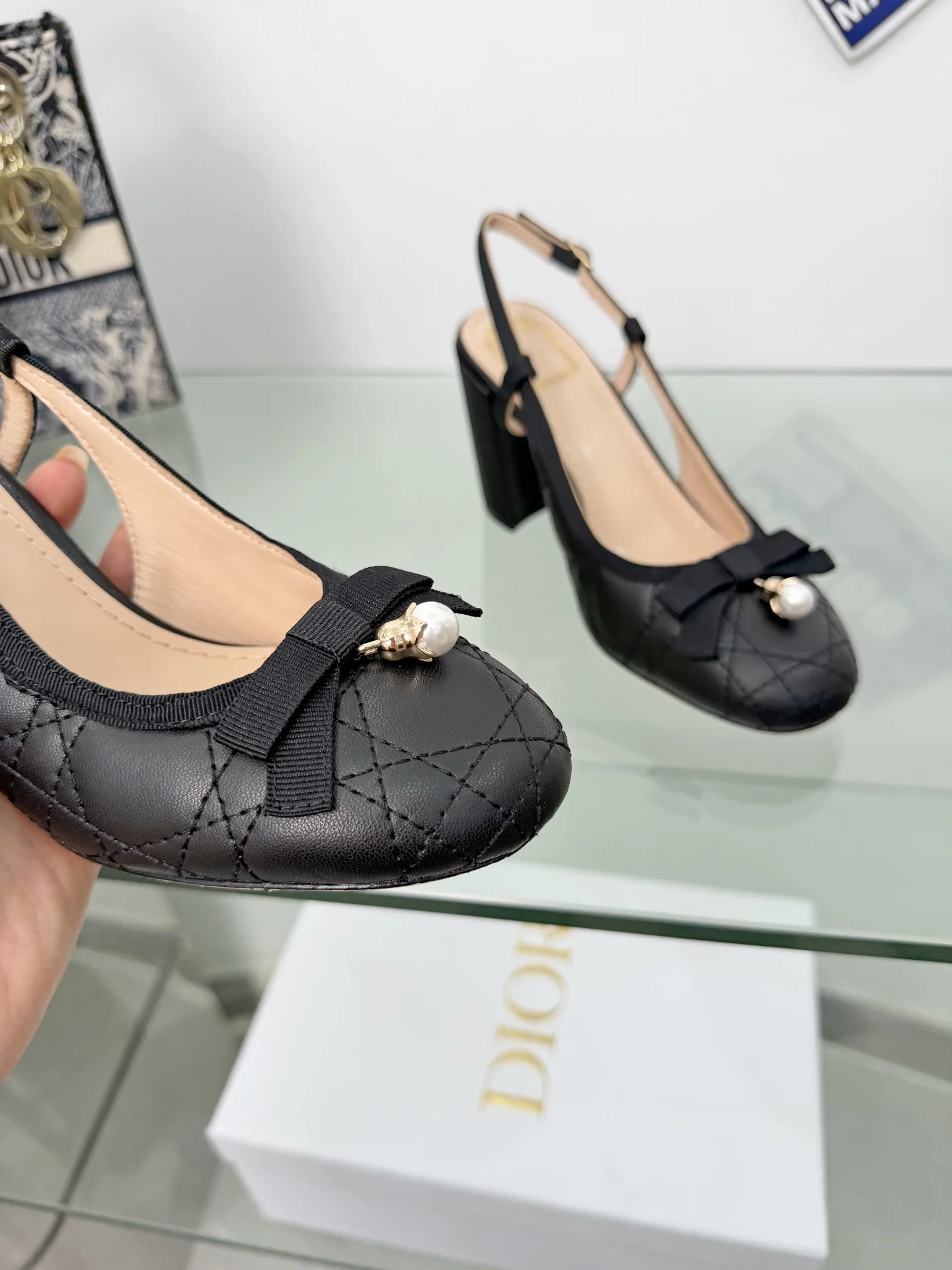 DIOR Sandals Metallic Leather Tweed Black-Gold EU34-43 B40202609111182 - Image 7