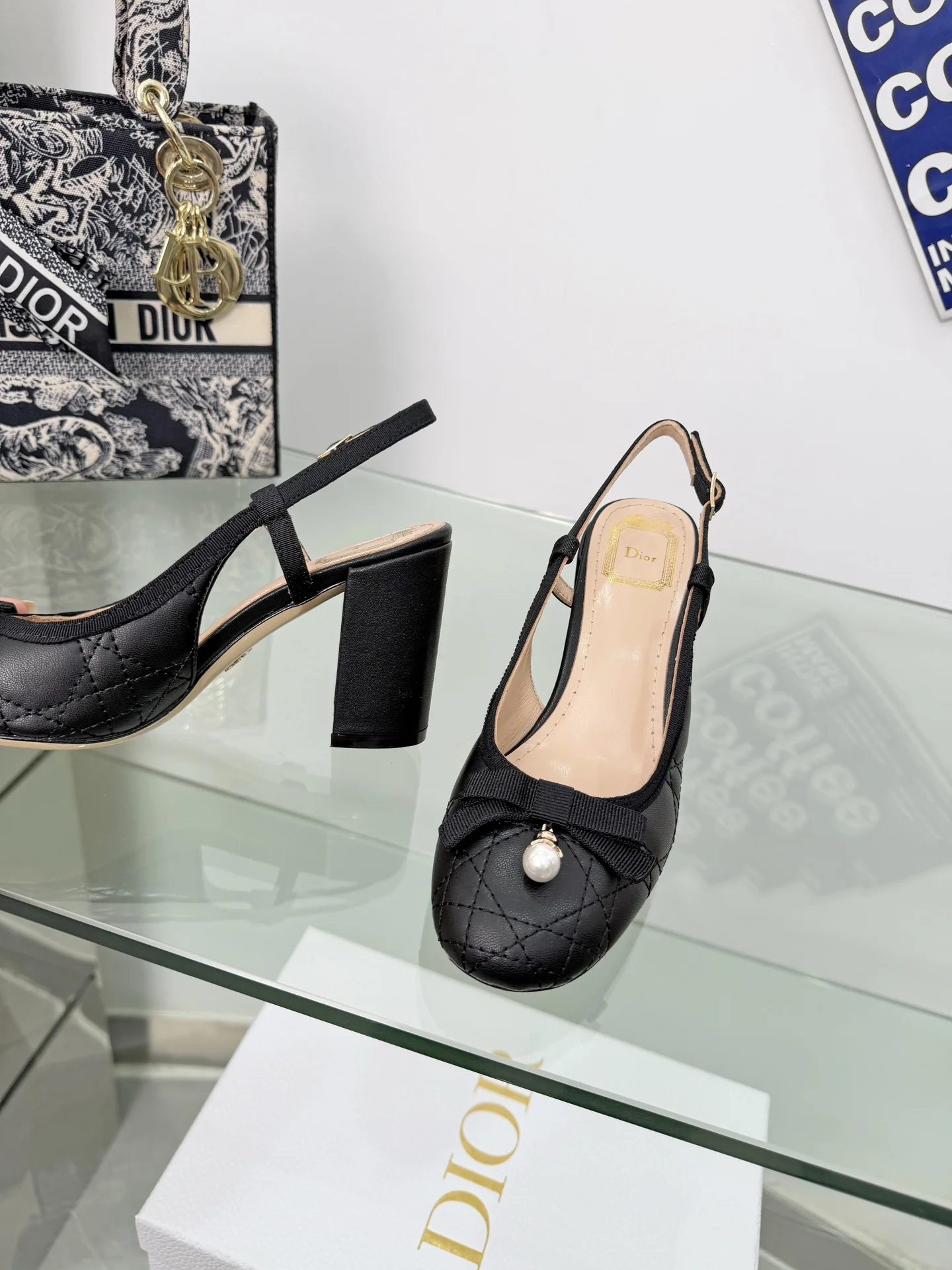 DIOR Sandals Metallic Leather Tweed Black-Gold EU34-43 B40202609111182 - Image 8