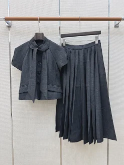 DIOR Shirts Checked Fabric Gray S M L C65202609063447