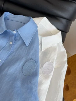 Alternative view of DIOR Shirts Linen Blue-White S-L B95202609060349