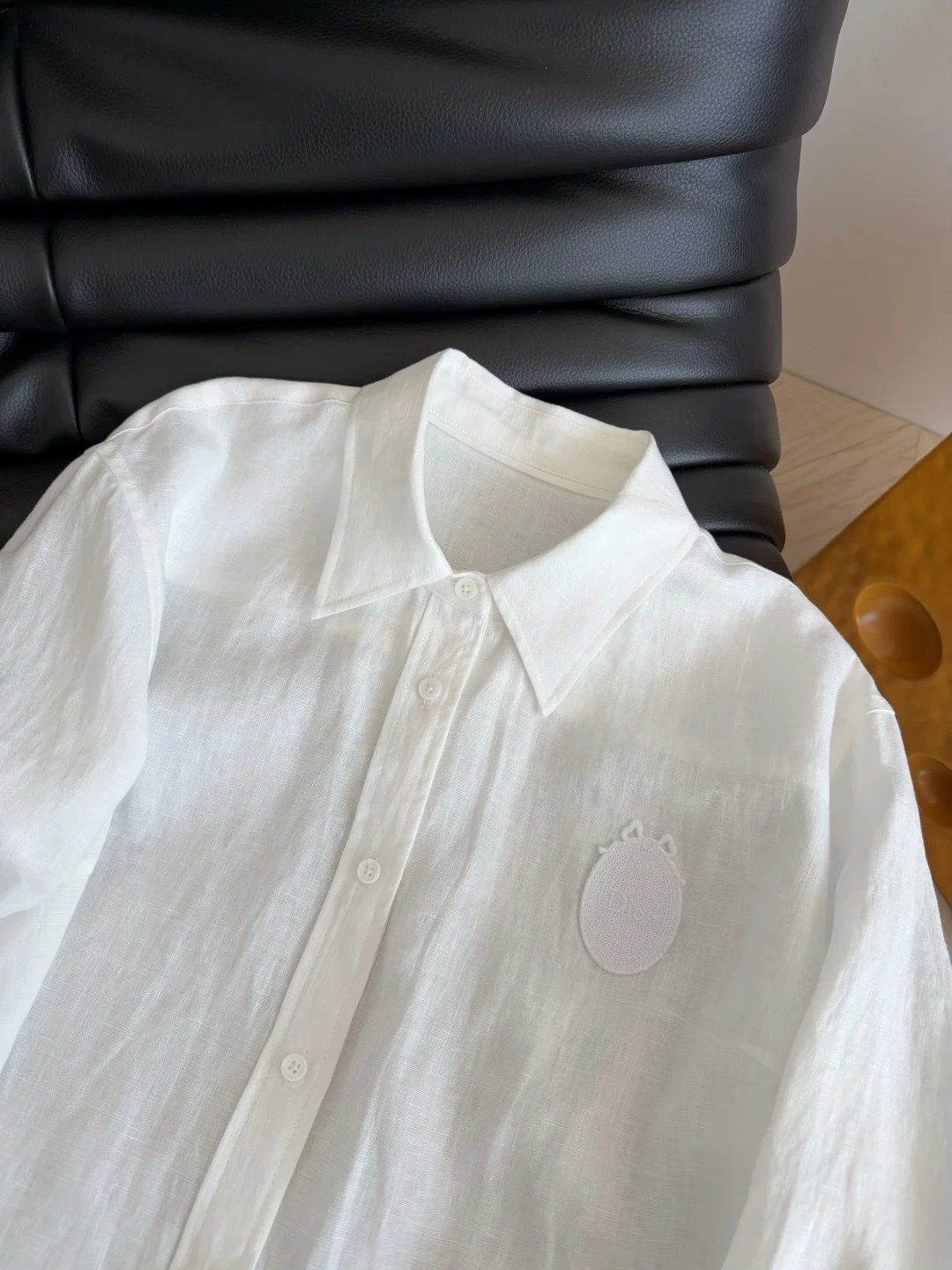 DIOR Shirts Linen Blue-White S-L B95202609060349 - Image 4
