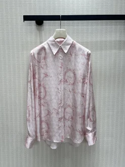 DIOR Shirts Silk Pink-White 36-40 E05202609061822