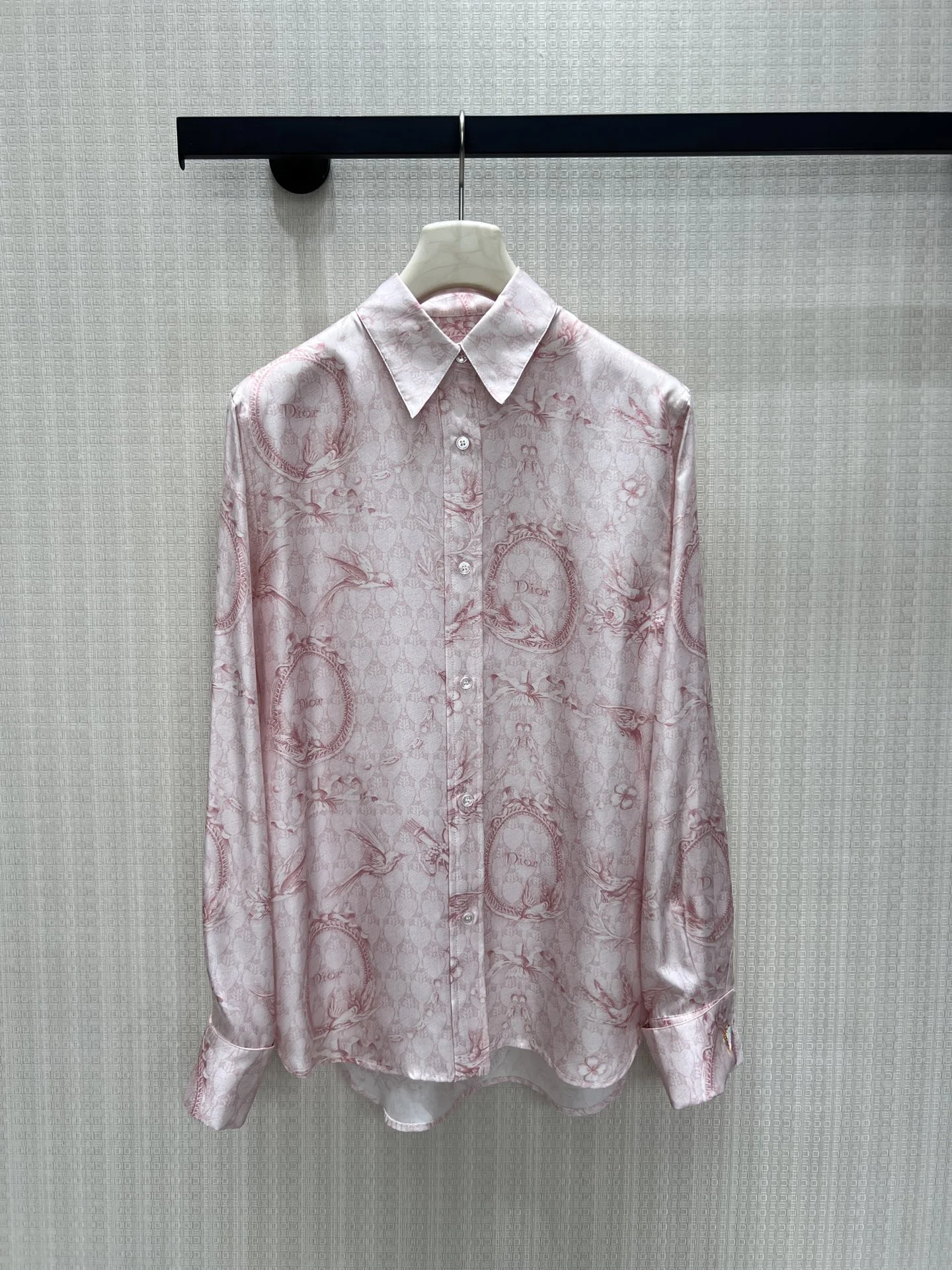 DIOR Shirts Silk Pink-White 36-40 E05202609061822