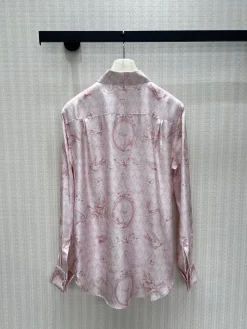 Alternative view of DIOR Shirts Silk Pink-White 36-40 E05202609061822