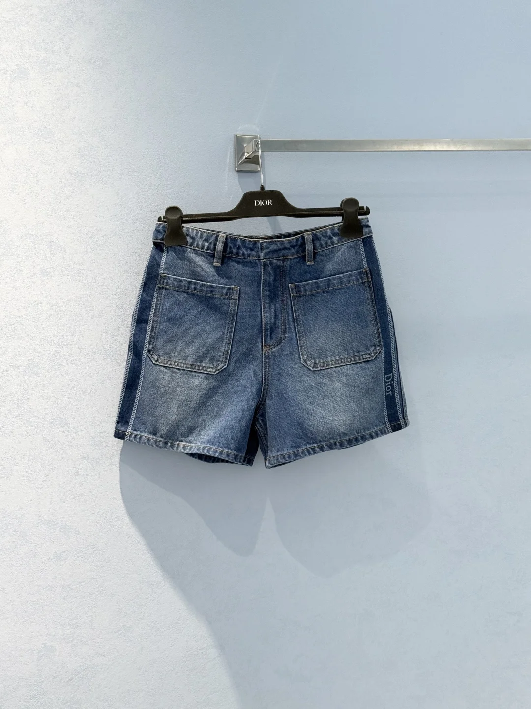 DIOR Shorts Cotton Denim Blue-White S-L B50202609062298 - Image 3