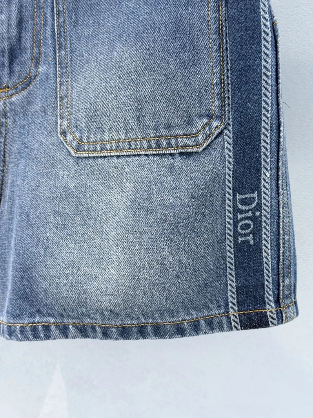 DIOR Shorts Cotton Denim Blue-White S-L B50202609062298 - Image 5