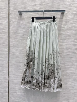 DIOR Skirts Technical Fabric White-Green S-M-L B45202609063575