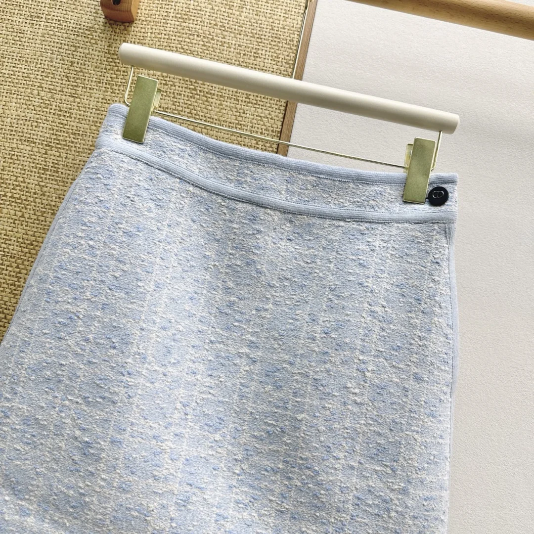 DIOR Skirts Tweed Blue-White S-L B05202609061438 - Image 2