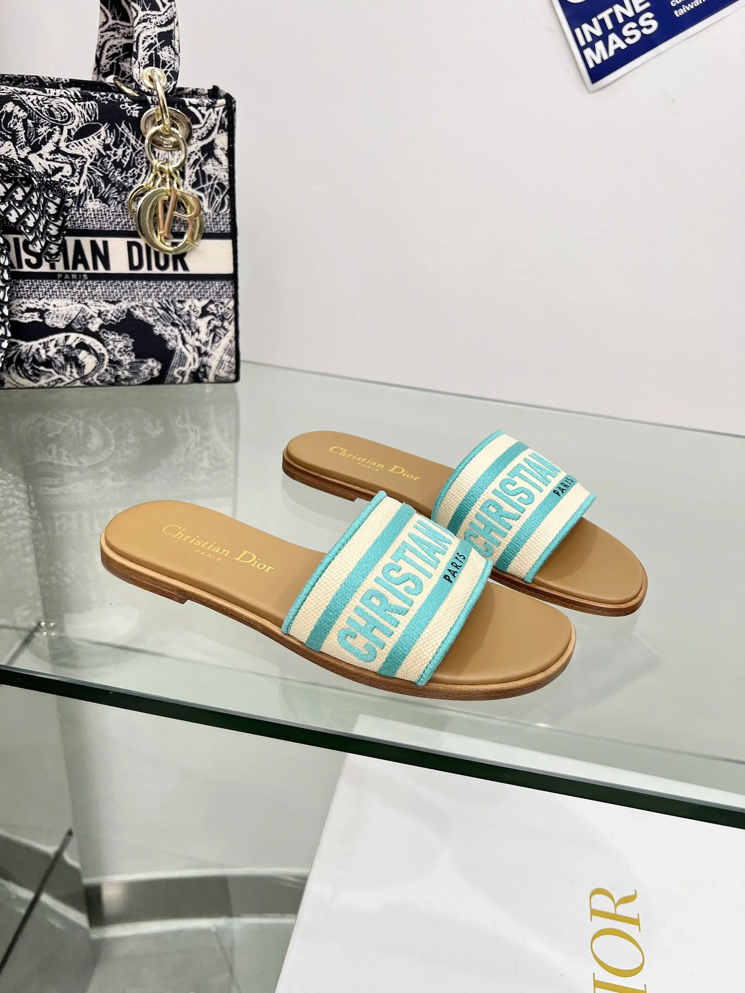 DIOR Slides Beige-Blue B20202609111165 - Image 7