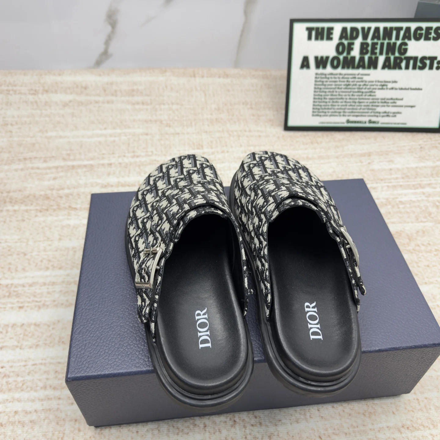 DIOR Slides Black-White EU38-46 A90202609111694 - Image 5