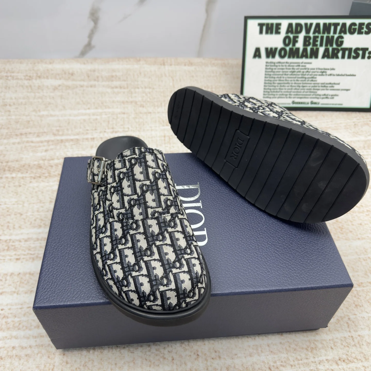 DIOR Slides Black-White EU38-46 A90202609111694 - Image 6