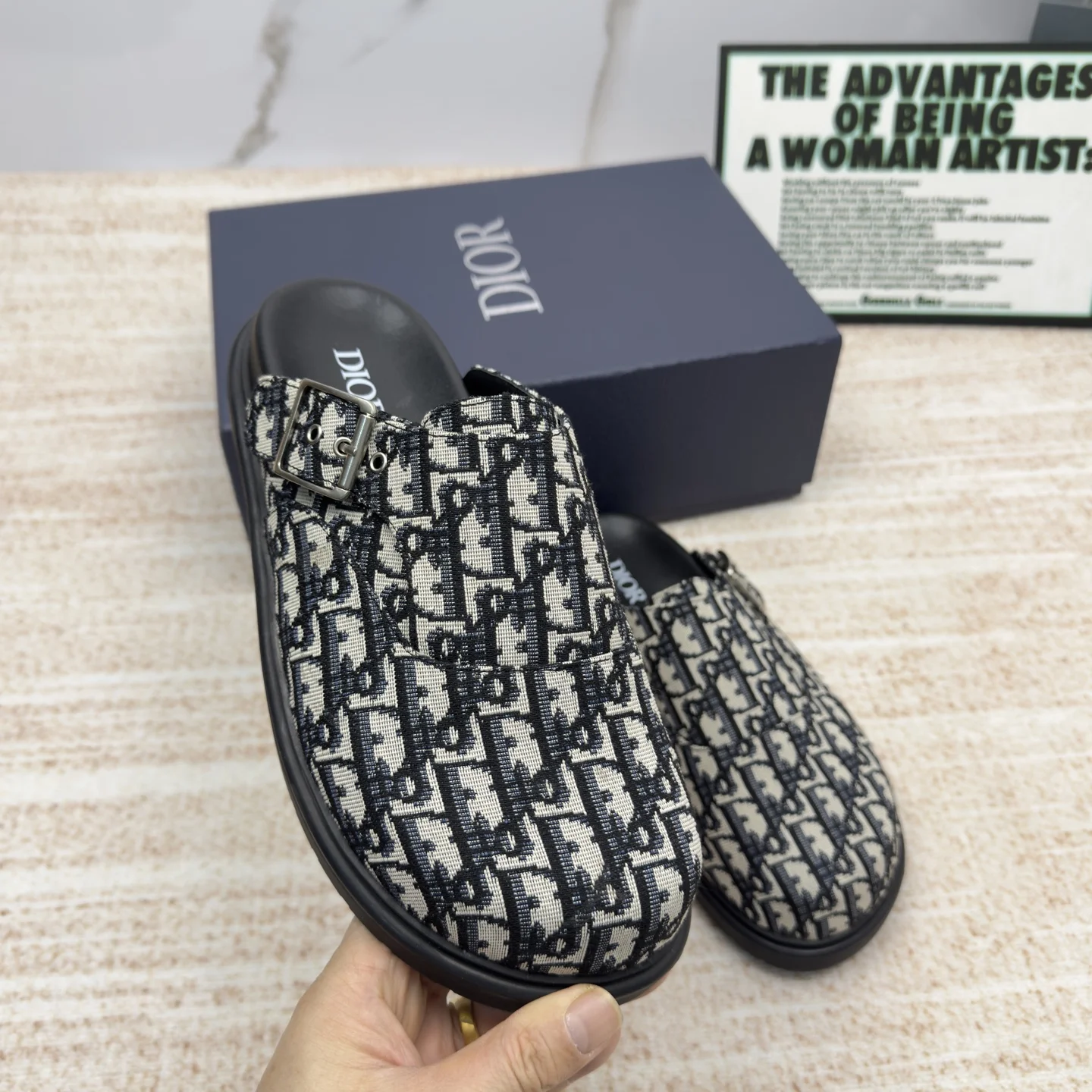 DIOR Slides Black-White EU38-46 A90202609111694 - Image 7