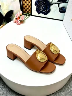 Alternative view of DIOR Slides Calf Leather Brown-Gold EU35-39 A70202609110918