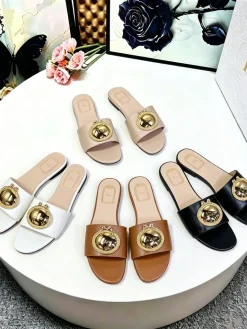 Alternative view of DIOR Slides Calf Leather Brown-Gold EU35-42 A60202609110914