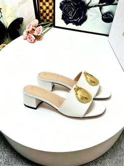DIOR Slides Calfskin Leather White-Gold EU35-39 A70202609110917