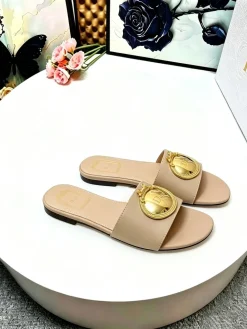 DIOR Slides Leather Beige-Gold EU35-39 A60202609110915