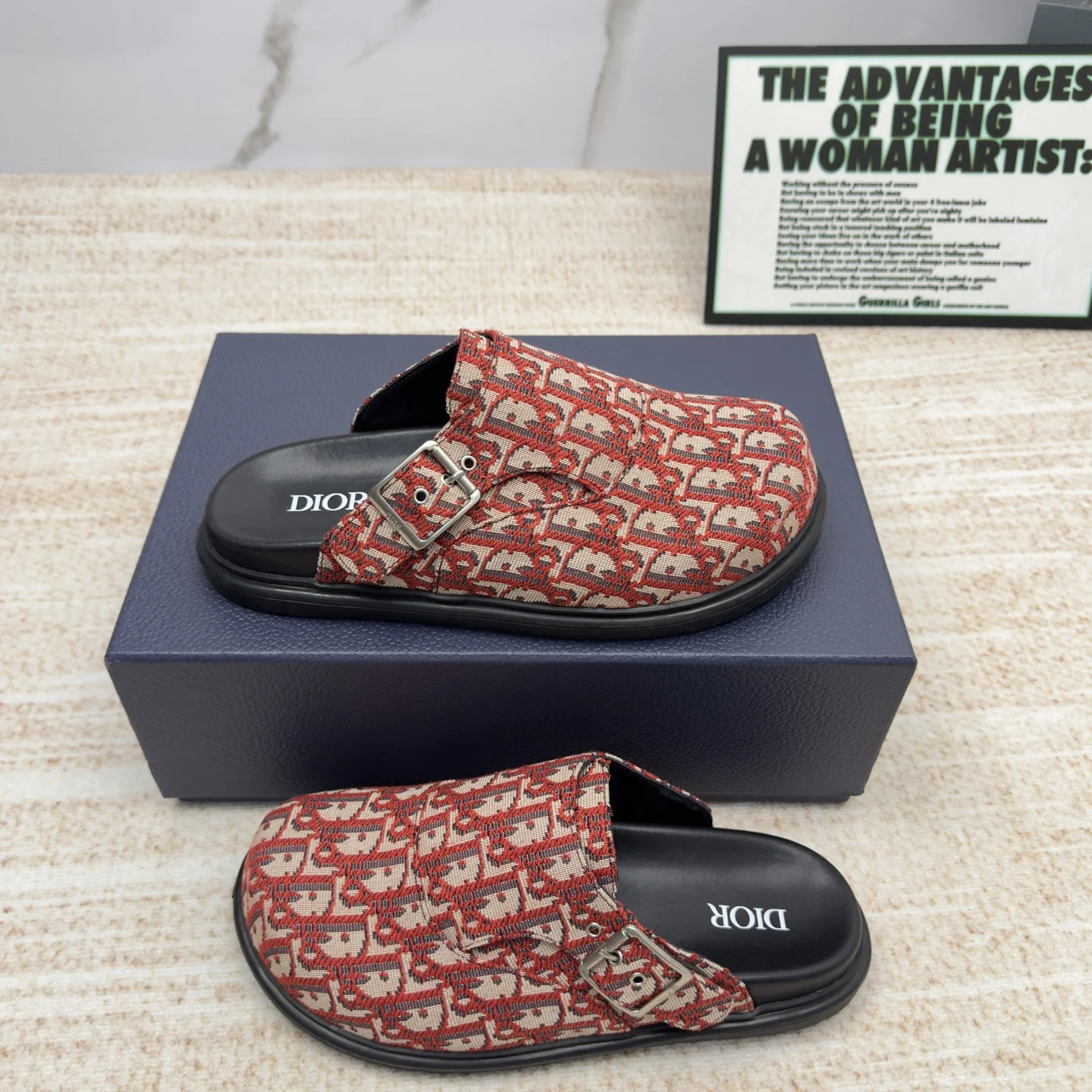 DIOR Slides Red-Beige EU38-46 A90202609111690 - Image 2