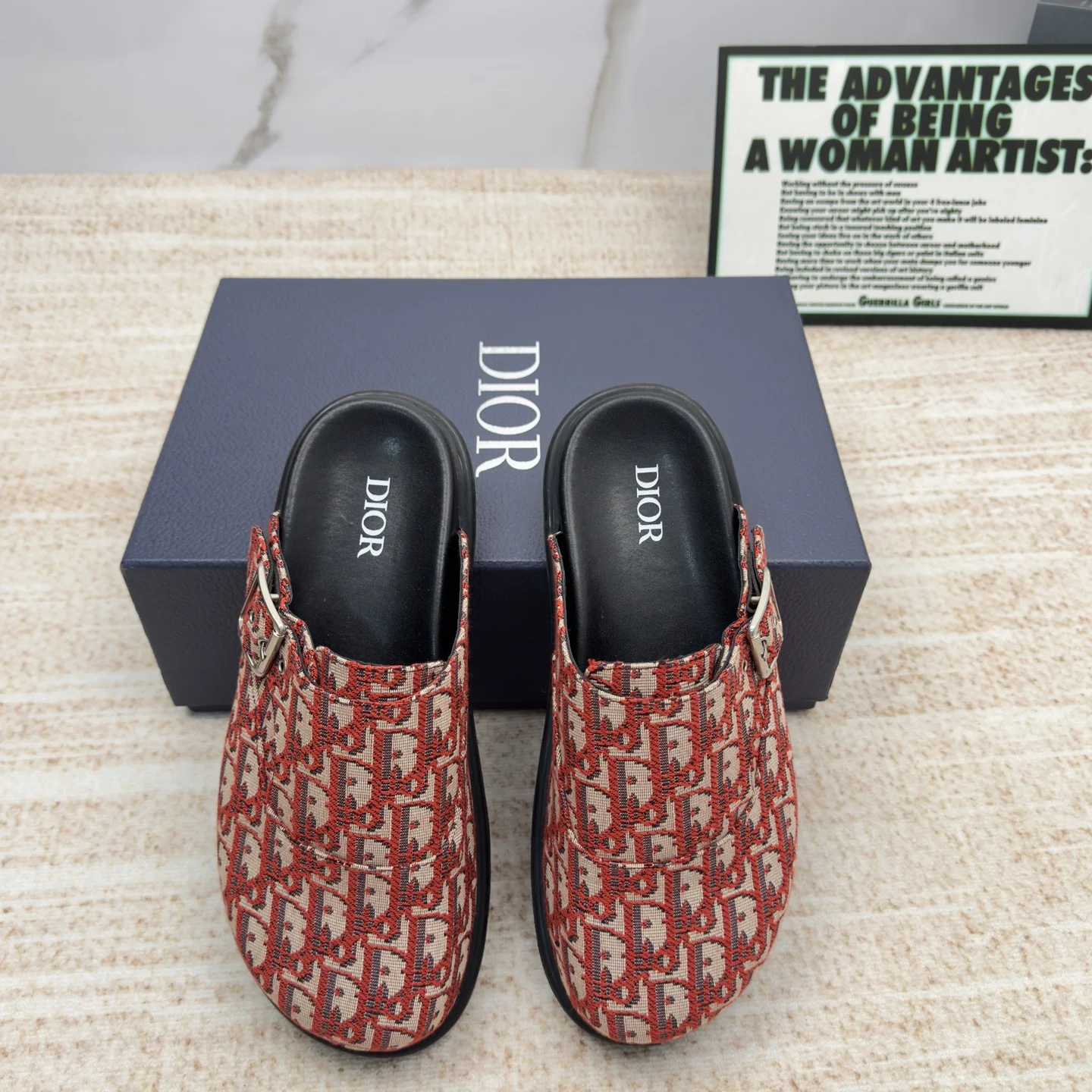 DIOR Slides Red-Beige EU38-46 A90202609111690 - Image 3