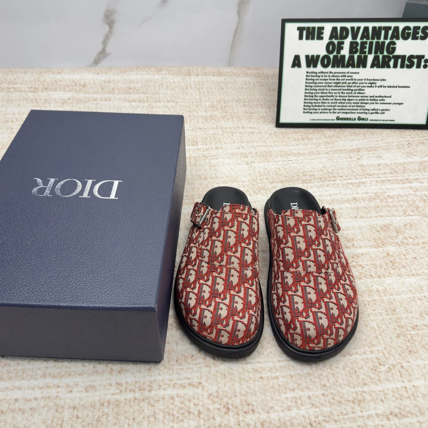 DIOR Slides Red-Beige EU38-46 A90202609111690 - Image 4