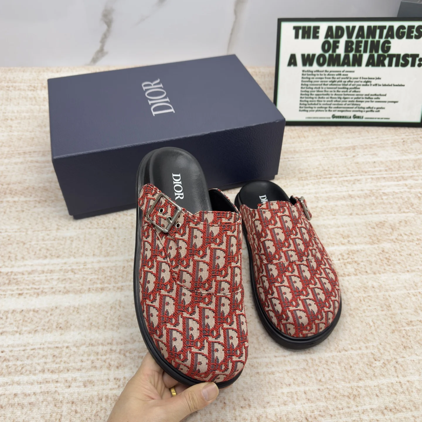 DIOR Slides Red-Beige EU38-46 A90202609111690 - Image 5