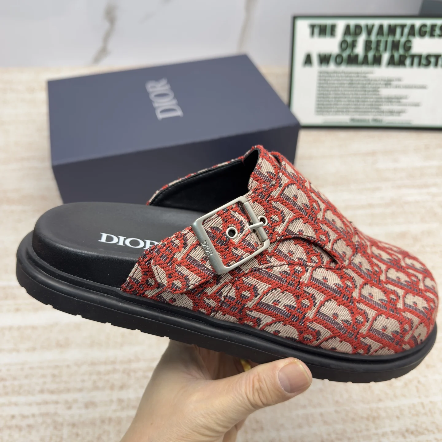 DIOR Slides Red-Beige EU38-46 A90202609111690 - Image 7