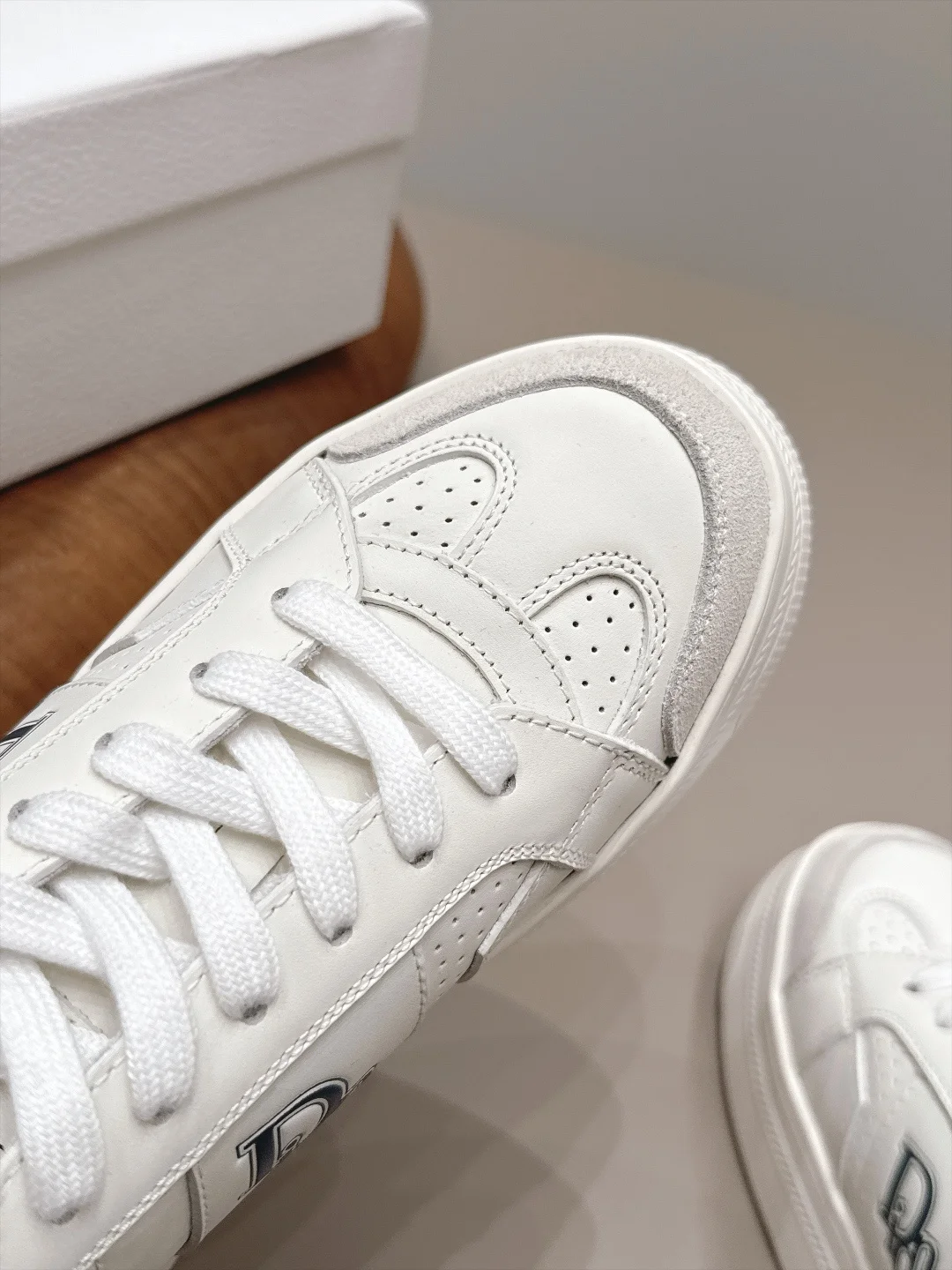 DIOR Sneakers Calfskin Leather White-Grey EU35-39 C20202609111564 - Image 7