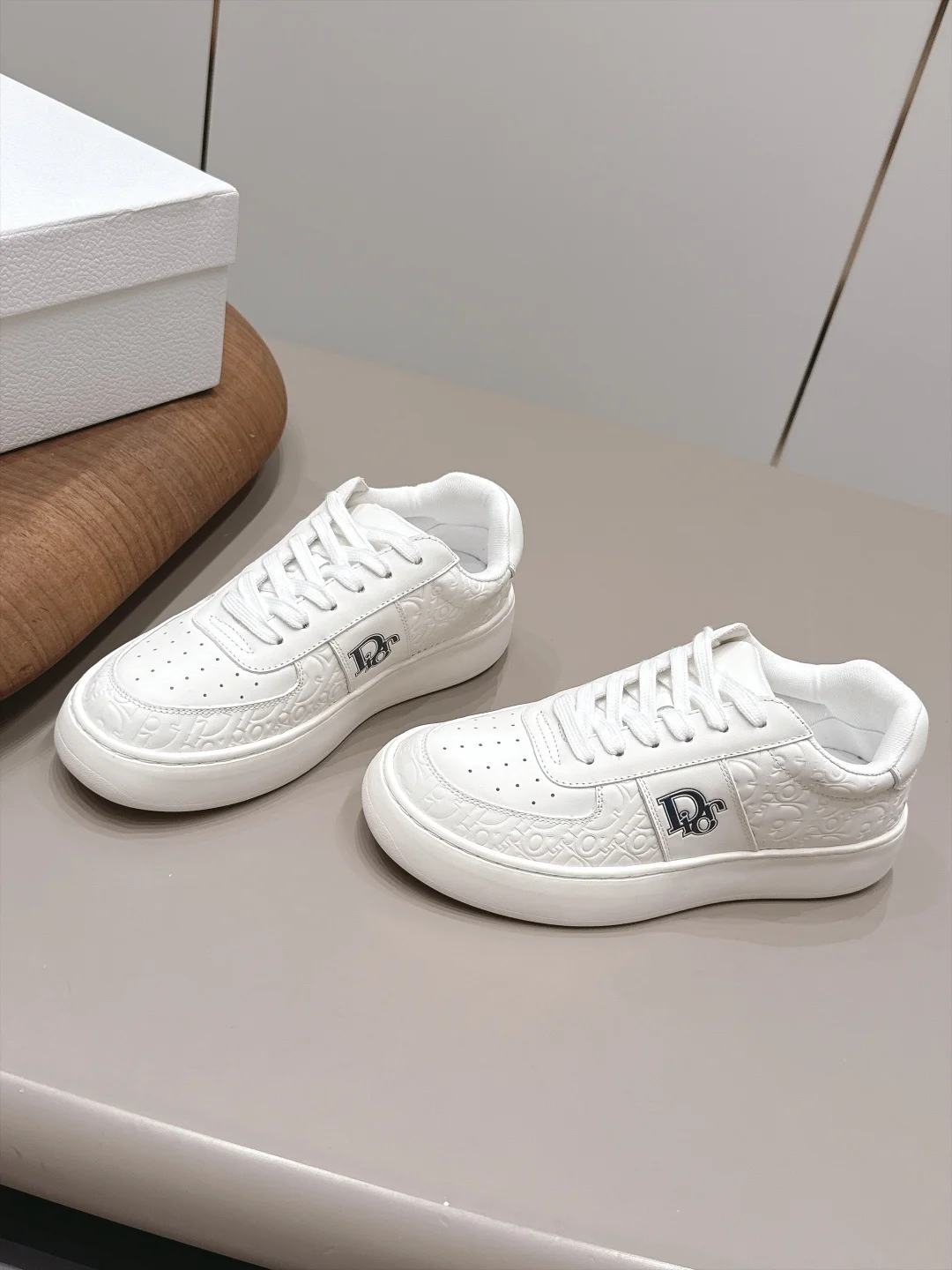DIOR Sneakers Cowhide Leather White EU35-39 C30202609111566 - Image 3