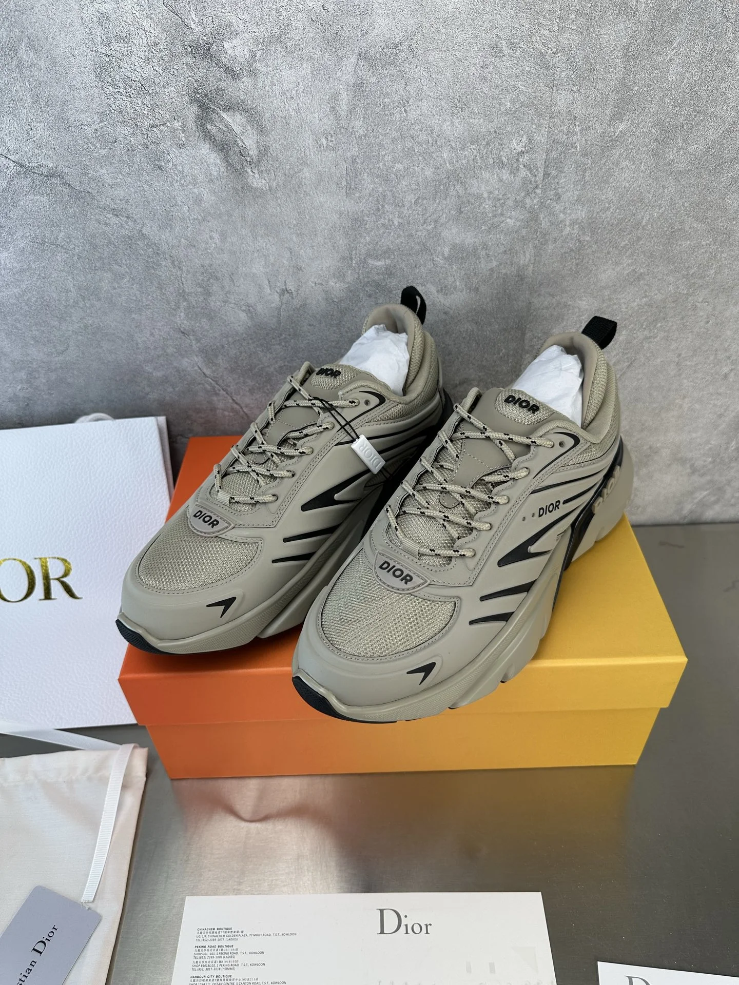 DIOR Sneakers Technical Mesh Beige-Black EU35-45 C50202609110091 - Image 3